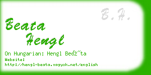 beata hengl business card